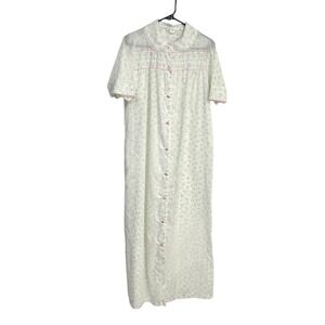 Floral Button Front House Robe Small Peter‎ Pan Collar Cottagecore JCPenney